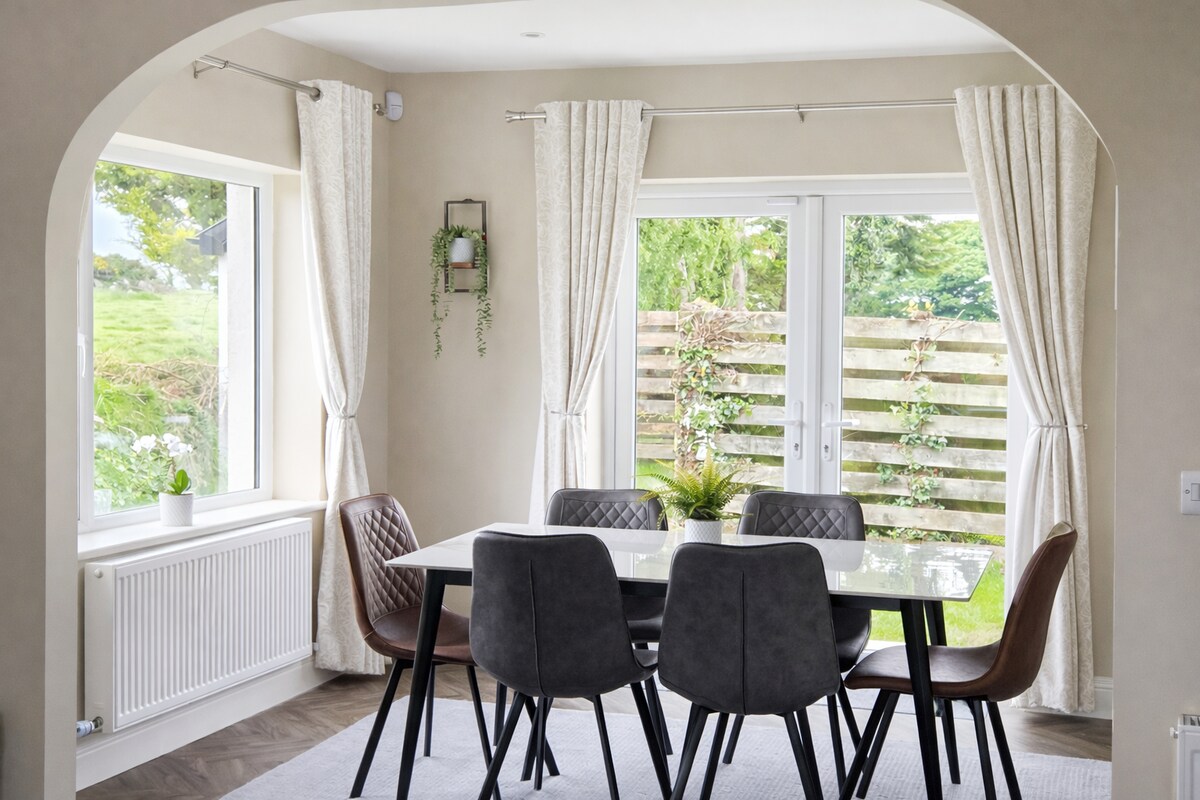 Dining space with natural light