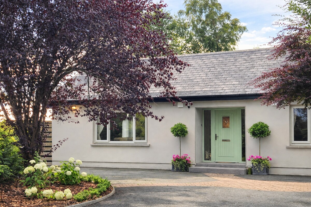 Front exterior with green door